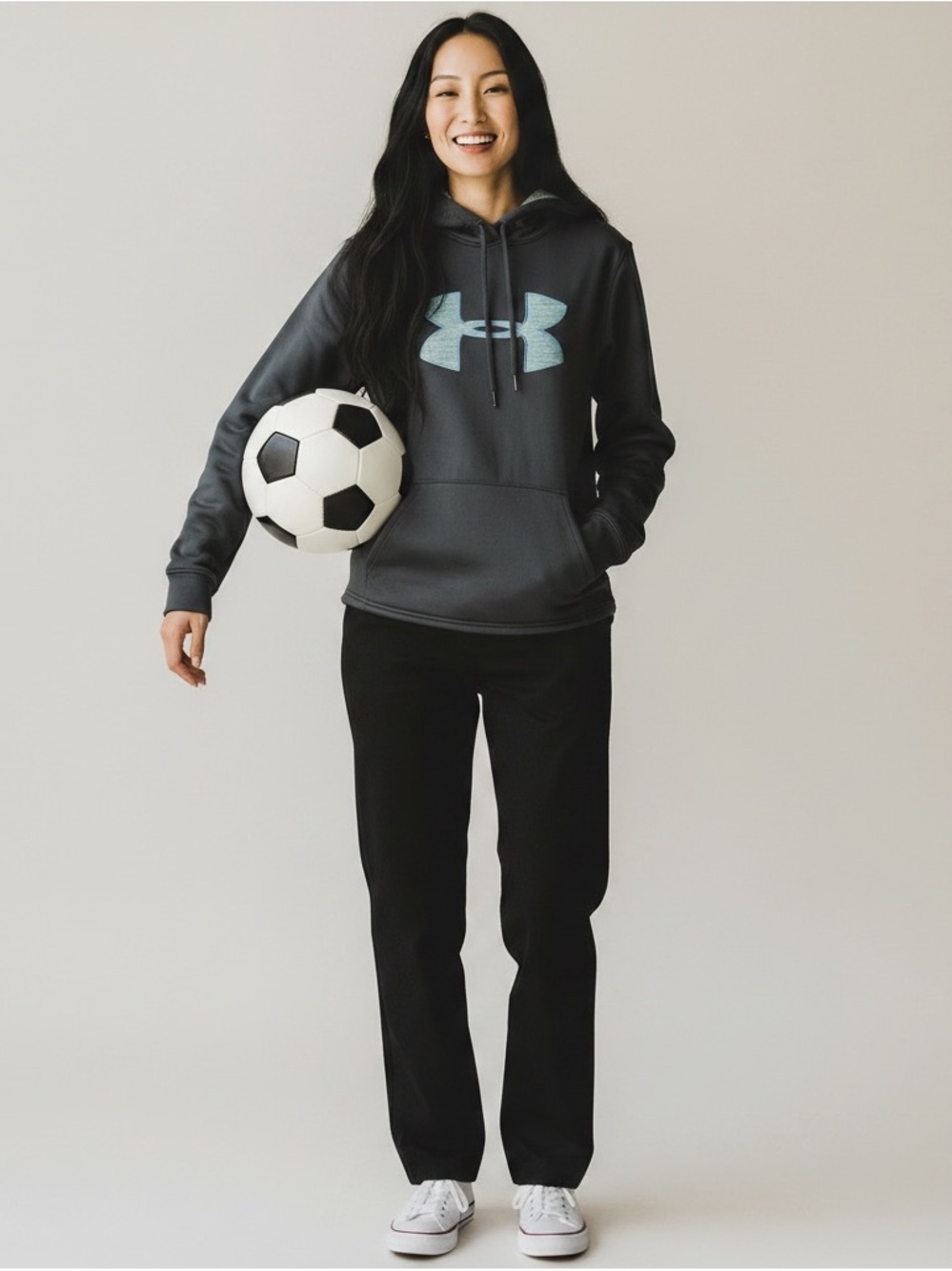 Under Armour ColdGear Loose Fit Storm Fleece Hoodie Gray Women's Small
